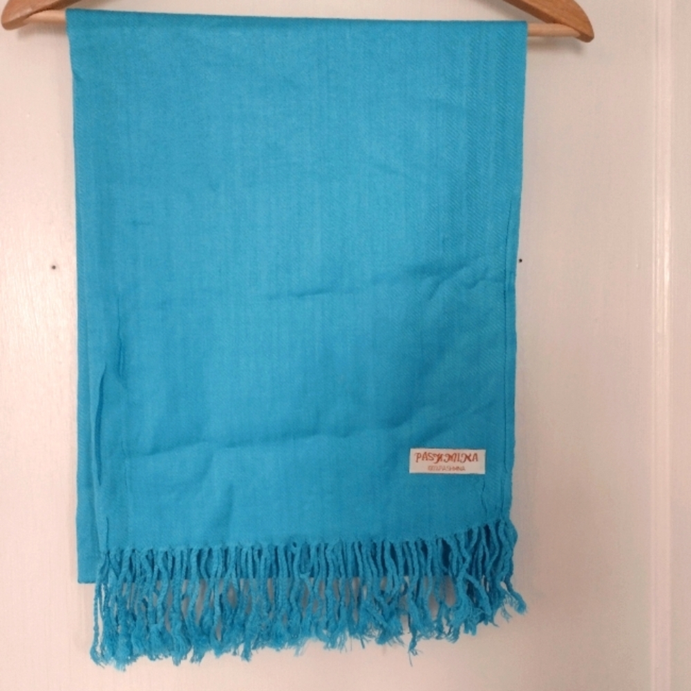 NWOT Pashmina Blue Scarf